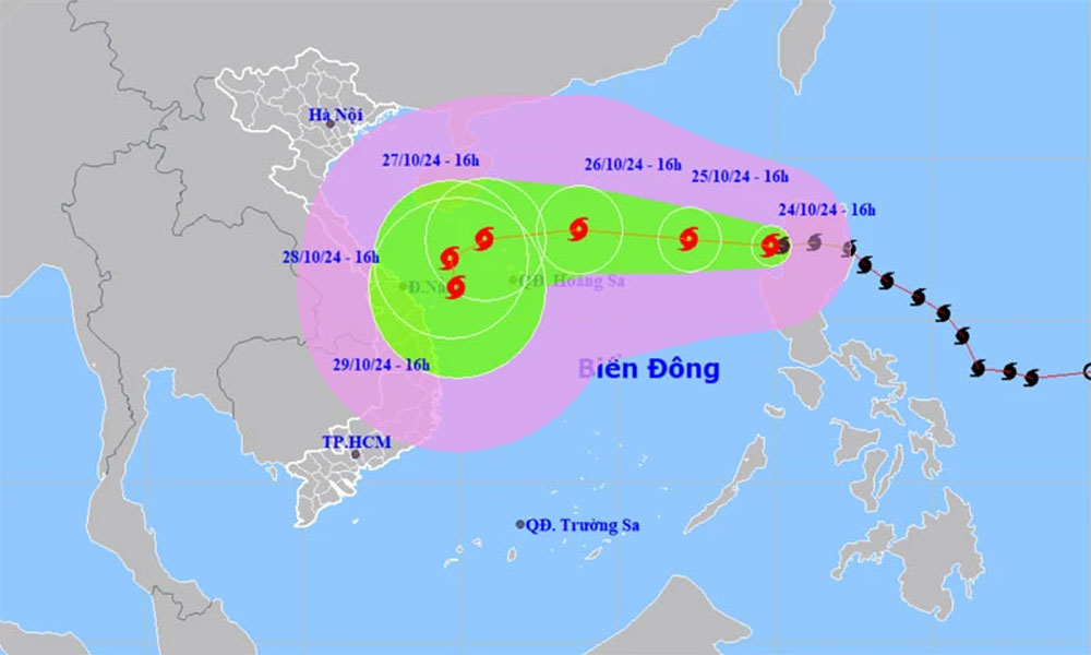  Bão Trà Mi vào Biển Đông trở thành cơn bão số 6